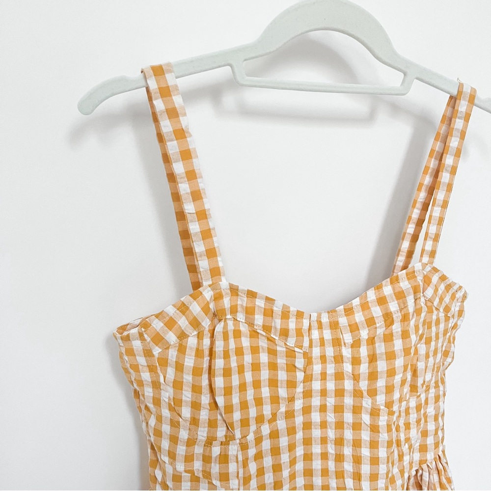 ASOS Romper Mustard Yellow Gingham - Picture 9 of 14